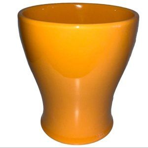 Ceramic Orange Vase 5.75" Tall Floral Bouquet Planter